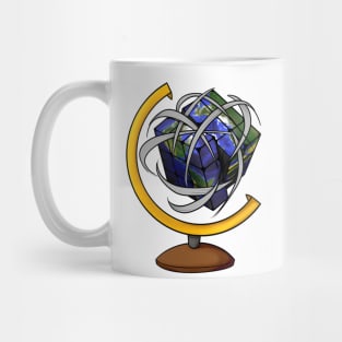 Globe Cube - Rubik's Cube Inspired Design for people who know How to Solve a Rubik's Cube Mug